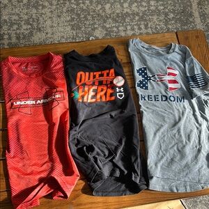 Under Armour T-Shirt Trio - Red, Black, Gray